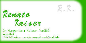 renato kaiser business card