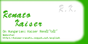 renato kaiser business card